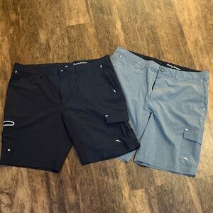 Tommy Bahama Cayman Isles Men’s 38” Black & Gray (Lot of 2) Cargo Shorts